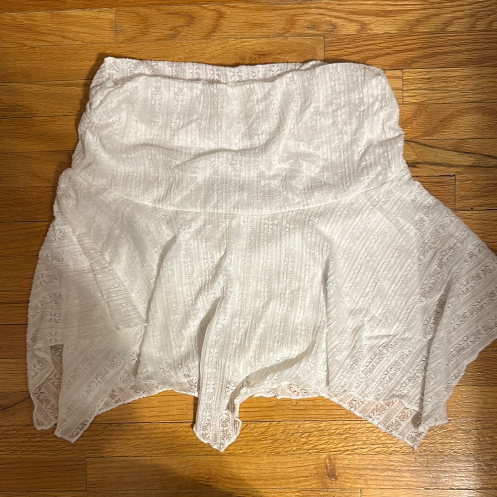 White Lace Skirt. New without tags. From boutique. Skort!Built in shorts